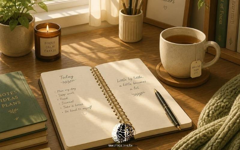 Bài tập viết sổ tay 5 phút giải tỏa áp lực tâm lý